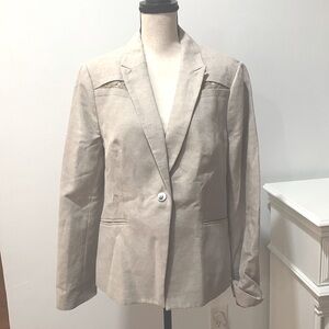 The Limited Size XL NWT khaki color linen blazer